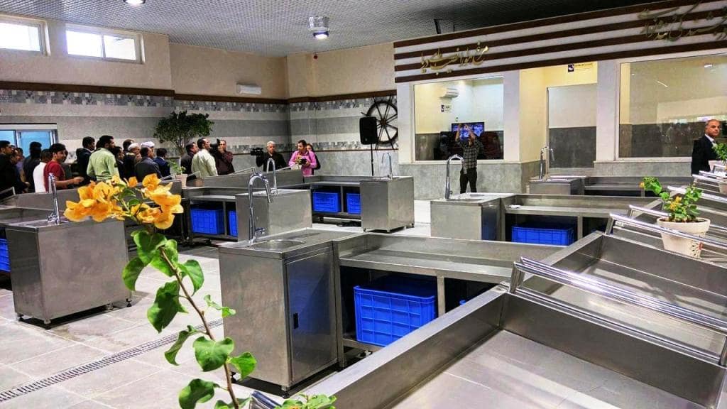 نمایی از بازار ماهی کیش