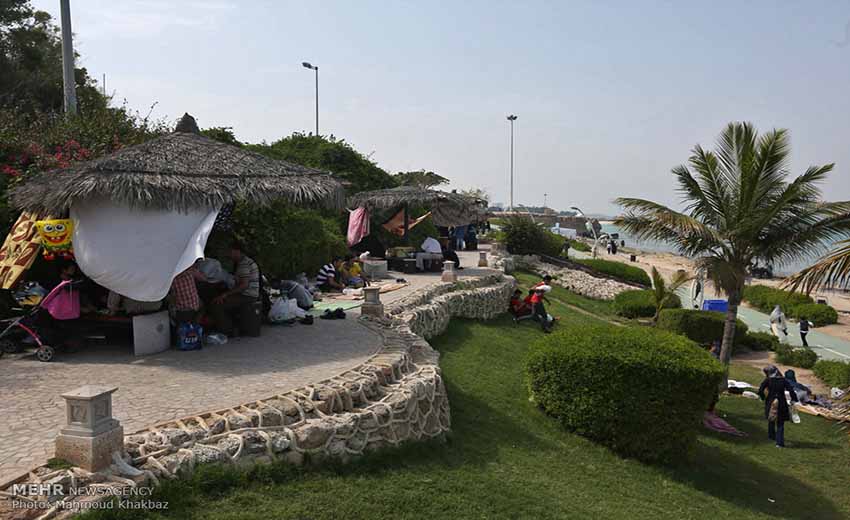 نمایی از پارک ساحلی میرمهنا کیش