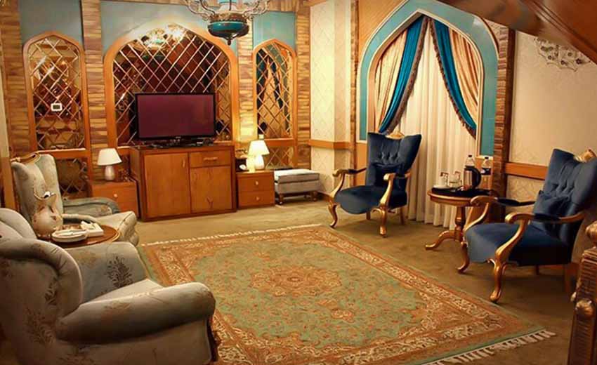 نمایی از اتاق ایران باستان هتل درویشی