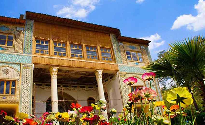 نمایی از باغ دلگشا شیراز